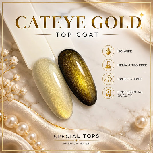 Cat Eye Top Coat - Gold
