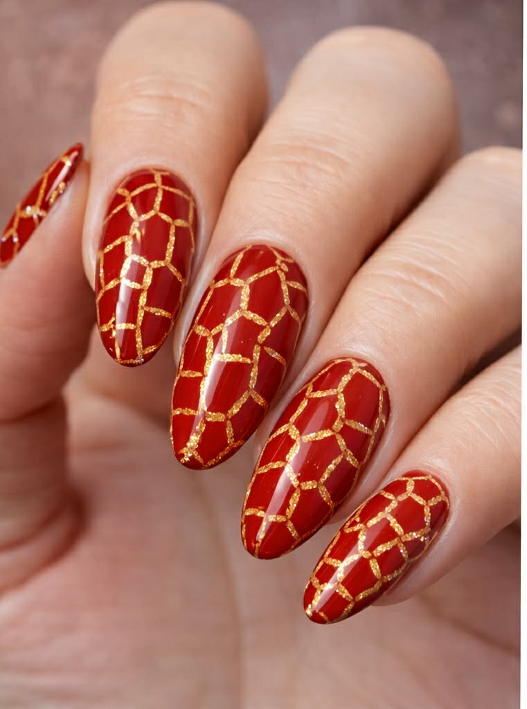 Crackle base polish Goud