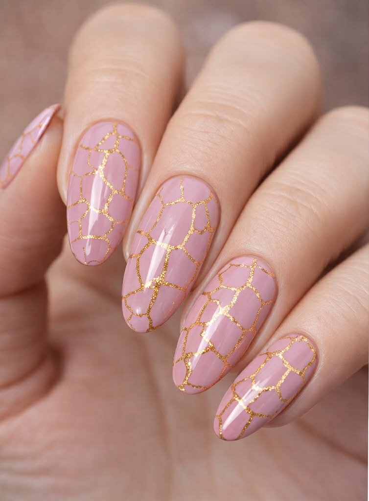 Crackle base polish Goud