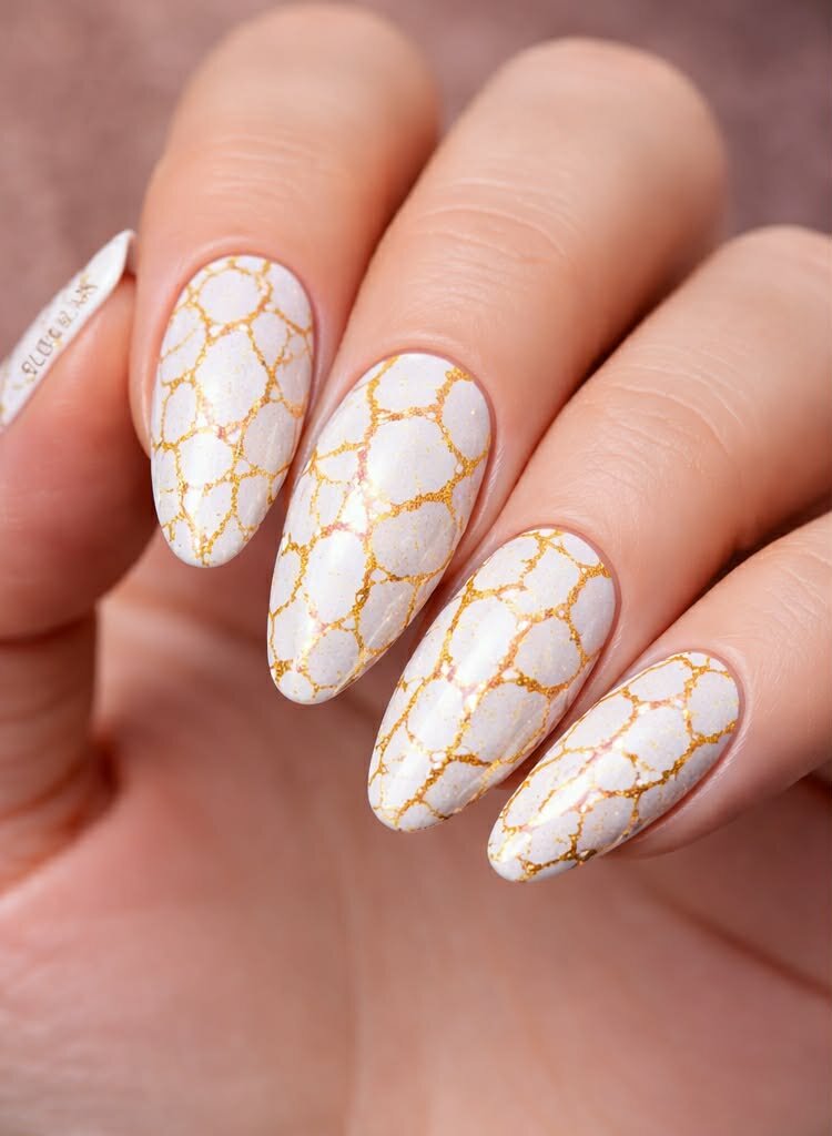 Crackle base polish Goud