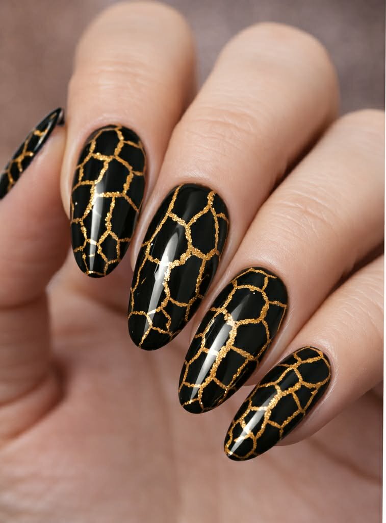 Crackle base polish Goud