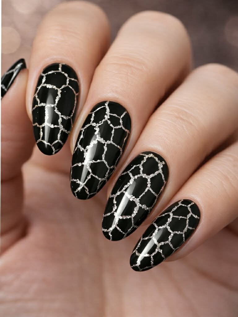 Crackle base polish Zilver